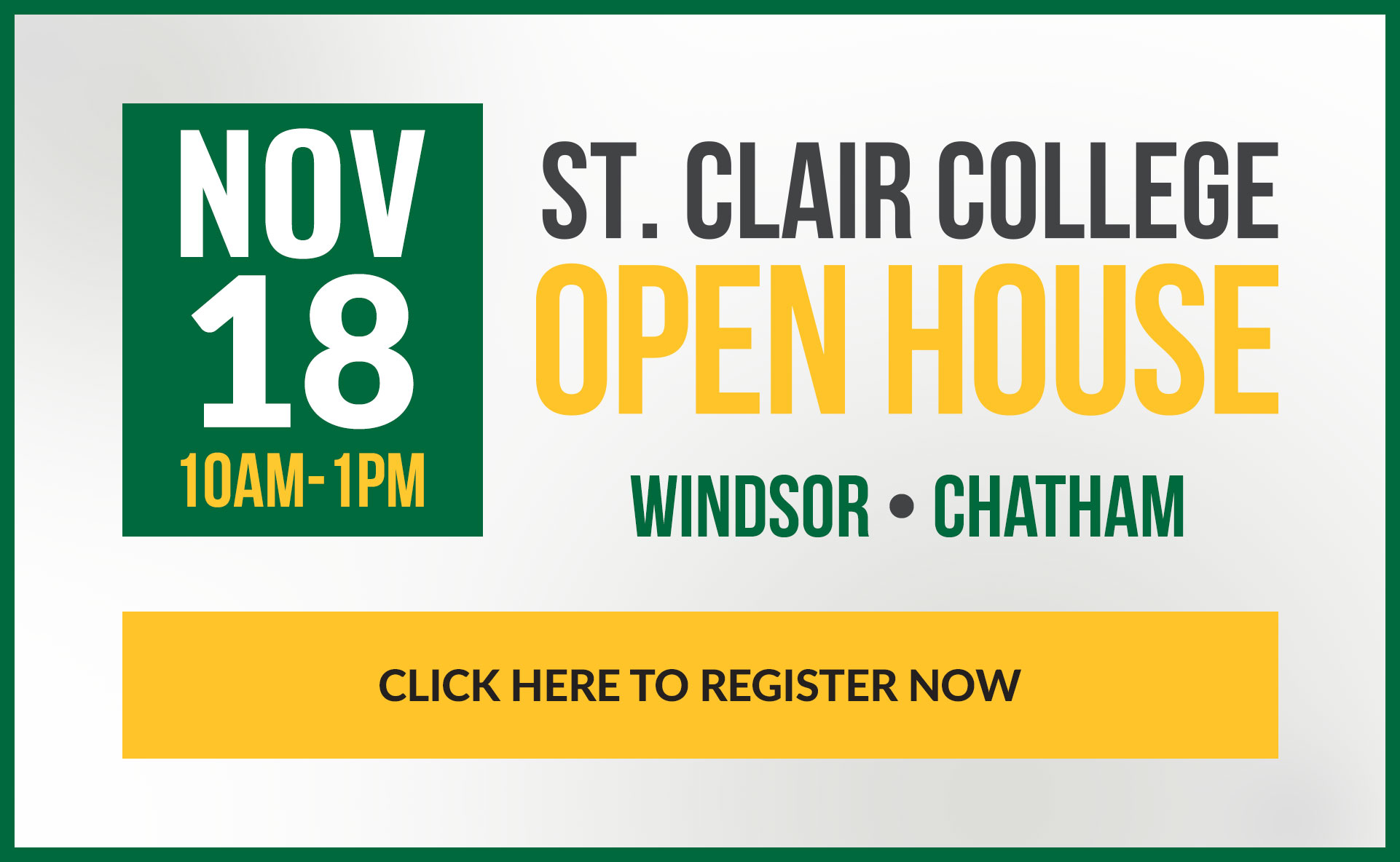 Register for our Open House on Nov. 18, 2023 from 10am to 1pm