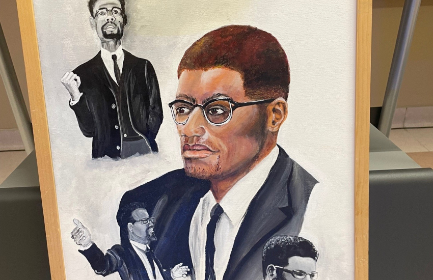 Malcolm X painting